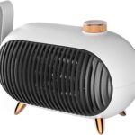 Mini-aquecedor Metkiio: compacto, econômico e seguro, com aquecimento rápido e design retrô para quarto, escritório e camping