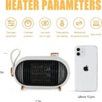 Mini-aquecedor Metkiio: compacto, econômico e seguro, com aquecimento rápido e design retrô para quarto, escritório e camping - Imagem 2