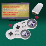Mini console retrô Super Nintendo com 2 controles, 2000 jogos e HDMI 4K para diversão nostálgica imediata.