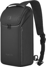 Mochila tiracolo compacta para MacBook Pro M4 14 e Air/Pro 13: prática, leve e ideal para transportar com segurança.