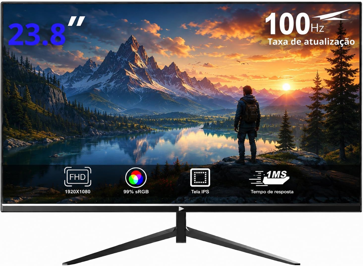 Monitor Gamer 23.8 IPS Full HD 100Hz 1ms: mais fluidez, Monitor Gamer 23.8 IPS Full HD 100Hz 1ms: mais fluidez, cores reais e desempenho ideal para jogos e trabalho.