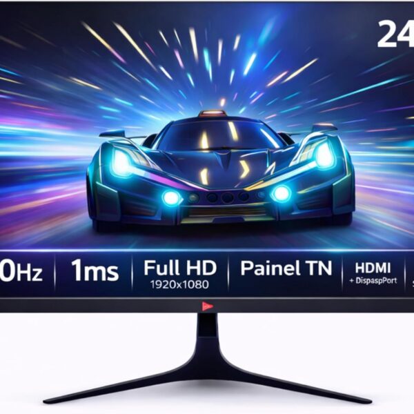 Monitor Gamer 24.5 Full HD 180Hz 1ms: fluidez e precisão para jogos competitivos em alto desempenho