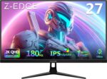 Monitor Gamer 27 polegadas 2K, 180Hz, QHD 2560 x 1440, IPS rápido 1 ms, FreeSync, 350 CD/m², 94% DCI-P3 HDR10, HDMI 2.0x2/DP 1.4x2, Suporte VESA, Sem Bordas