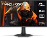 Monitor Gamer AOC AGON G50 27" 144Hz 0,5ms IPS HDR10 G-SYNC: fluidez extrema e resposta ultrarrápida para jogos competitivos.