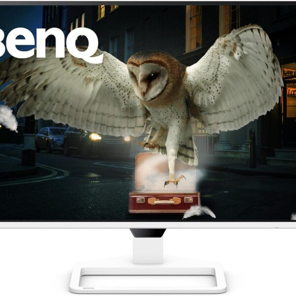 Monitor Gamer BenQ EW270Q com resolução 2K, cobertura de cor 90% P3, taxa de atualização de 200Hz e alto-falantes integrados de 5W para uma experiência audiovisual completa
