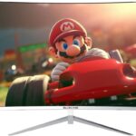 Monitor Gamer Bluecase Nyx 27 Curvo 100Hz Full HD Branco para mais imersão e desempenho nos jogos.