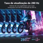 Monitor Gamer Curvo 27 polegadas Z-Edge, FHD 1080P 280Hz 1500R, monitor MPRT ultrarrápido de 1 ms,16,7 milhões de cores, 2 x DP 1.2/2 x HDMI 2.0, Ajuste de Inclinação, Suporte VESA, Sem Bordas - Imagem 2