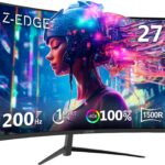 Monitor Gamer Curvo Z-Edge 27" 200Hz 1ms FHD 1500R: imersão, fluidez e desempenho para jogos e office