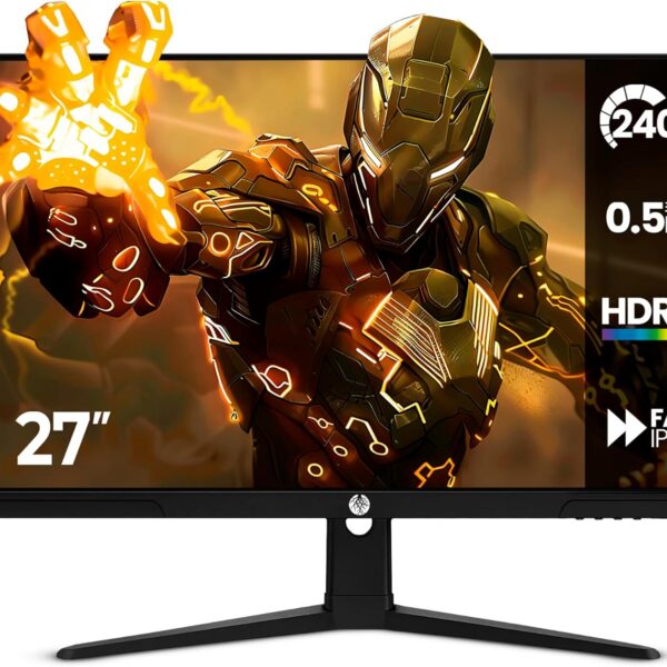 Monitor Gamer HAIZ LM27-E241B 27 FHD 240Hz 1ms HDR10 IPS para jogos competitivos com máxima fluidez e cores vibrantes
