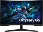Monitor Gamer Samsung Odyssey G5 32, Resolução QHD, Taxa de atualização de 165Hz & 1ms de tempo de resposta (MPRT), Curvatura com 1000R, HDR 10, AMD FreeSync, Eye Saver Mode & Flicker Free Mode