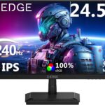 Monitor Gamer pc 24,5 polegadas Z-Edge, 240Hz, 1 ms IPS, Full HD 1080P, FHD (1920x1080), brilho de 350 cd/m², FreeSync, HDMI 2.0/DP 1.4, Ajuste de Inclinação, Sem Bordas