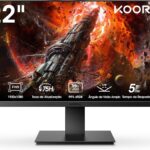 Monitor Koorui 22" FHD 1080p 75Hz Painel VA 99% sRGB Design Slim HDMI/VGA Inclinação Ajustável e VESA Preto 22N1