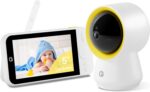 Monitor de bebê Ellie sem WiFi com câmera 1080p, áudio e bateria 6000 mAh: privacidade, alcance de 305 m e monitoramento inteligente para seu bebê