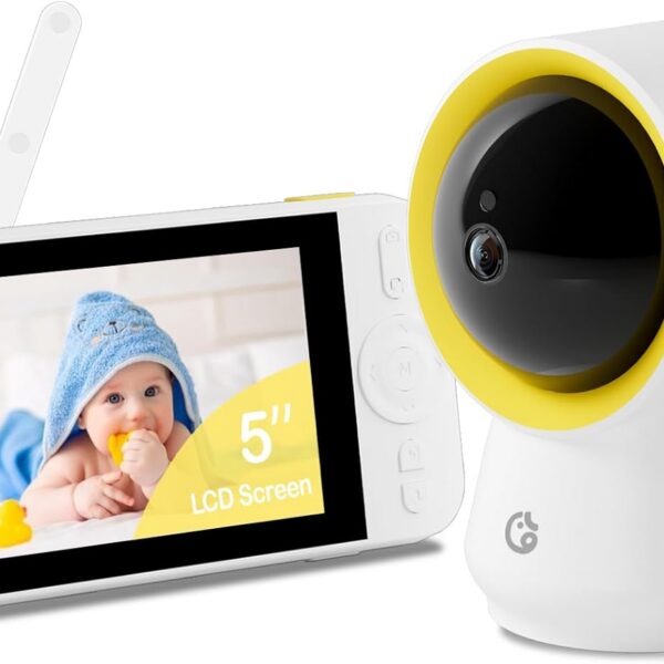 Monitor de bebê Ellie sem WiFi com câmera 1080p, áudio e bateria 6000 mAh: privacidade, alcance de 305 m e monitoramento inteligente para seu bebê