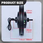 Motor de cubo para bicicleta elétrica dobrável 48V 500W: mais potência, tração traseira e frenagem eficiente para subidas e uso diário. - Imagem 2