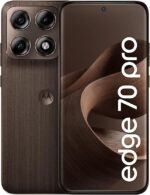 Motorola Edge 70 Pro 5G 256GB com 24GB de RAM, câmera quádrupla 50MP, bateria 6500mAh e tela AMOLED 144Hz para máxima performance.