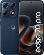 Motorola Edge 70 Pro 5G 256GB com 4 câmeras de 50MP, tela AMOLED 144Hz e bateria 6500mAh para máximo desempenho e resistência.