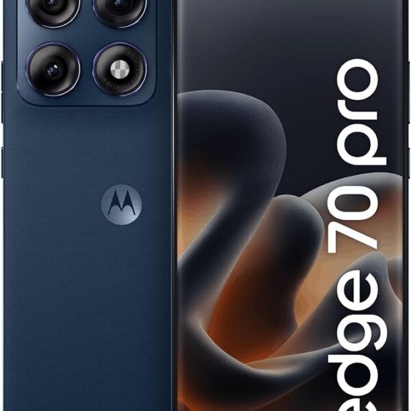 Motorola Edge 70 Pro 5G 256GB com 4 câmeras de 50MP, tela AMOLED 144Hz e bateria 6500mAh para máximo desempenho e resistência.