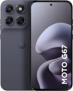 Motorola Moto G67 5G 256GB 12GB: desempenho, câmera 50MP Sony Lytia 600, tela 1.5K AMOLED 120Hz e resistência superior.