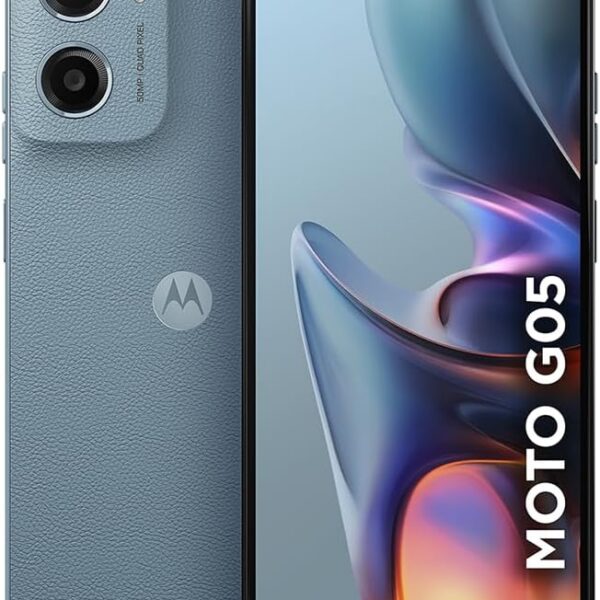 Motorola Moto g05 128GB: tela 6,7” brilhante, câmera 50MP com IA e bateria de 5200 mAh para alto desempenho e longa duração.