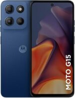 Motorola Moto g15: 50MP com IA, Night Vision, 12GB RAM Boost, bateria 5200 mAh e tela FHD+ 6.7" com NFC.