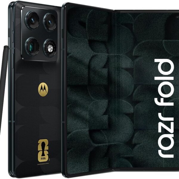 Motorola Razr Fold 5G FIFA World Cup Collection 1TB: câmera top, tela Extreme AMOLED e conteúdo exclusivo da Copa do Mundo.