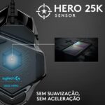 Mouse Gamer Logitech G502 HERO com RGB LIGHTSYNC, Ajustes de Peso, 11 Botões Programáveis e Sensor HERO 25K - Imagem 2