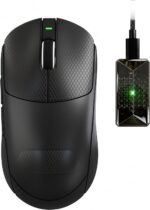 Mouse Gamer Sem Fio ATTACK SHARK X8 Ultimate — Ultraleve (55g), Tri-mode, Taxa de Polling de 8K, Sensor PixArt PAW3950MAX, 42.000 DPI, Fitas Antiderrapantes, Bateria de 800mAh — Para PC/Mac (Preto)