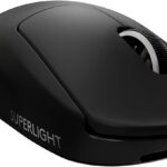 Mouse Gamer Sem Fio Logitech G PRO X SUPERLIGHT com Tecnologia LIGHTSPEED, Ultraleve 63g, 5 Botões Programáveis, Sensor HERO 25K e Bateria Recarregável - Compatível com POWERPLAY - Preto