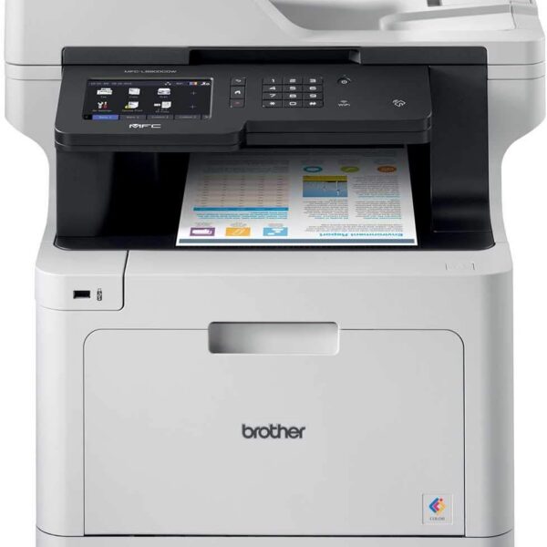 Multifuncional Brother Laser Color MFCL8900CDW: impressão rápida até 33 ppm para alta produtividade no escritório