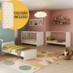 Multimóveis Berço 3 em 1 com colchão incluso, versátil e seguro, transforma-se em sofá e minicama. - Imagem 2