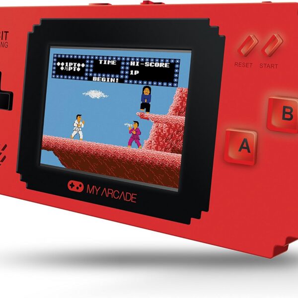 My Arcade Dgunl-3202 Portátil Retrô Pixel Player, tela colorida de 7cm e visual 8 bits para jogar em qualquer lugar