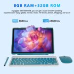 NOVOJOY Tablet 2 em 1 Android 15 com teclado, mouse e caneta, 8GB RAM, 32GB, ideal para trabalho e lazer - Imagem 2
