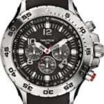 Nautica Relógio masculino de silicone e resina de quartzo: estilo, resistência e conforto para o dia a dia.