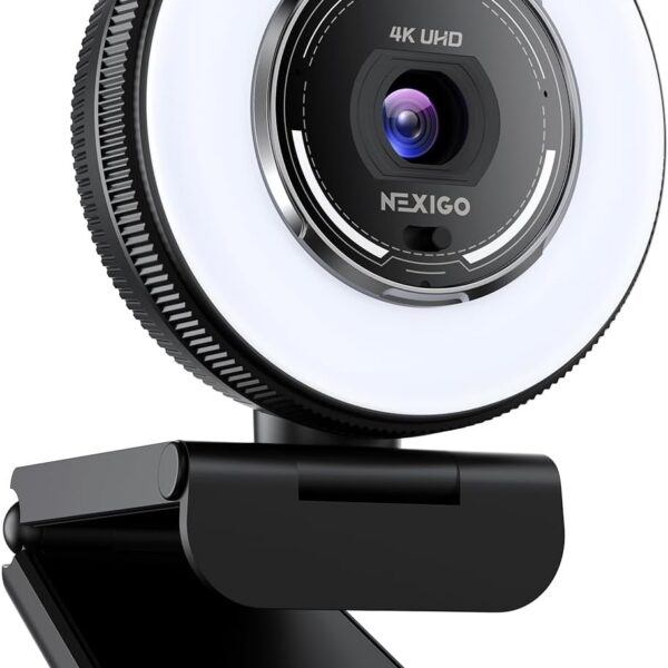 NexiGo N680E Pro, Webcam 4K com anel de luz
