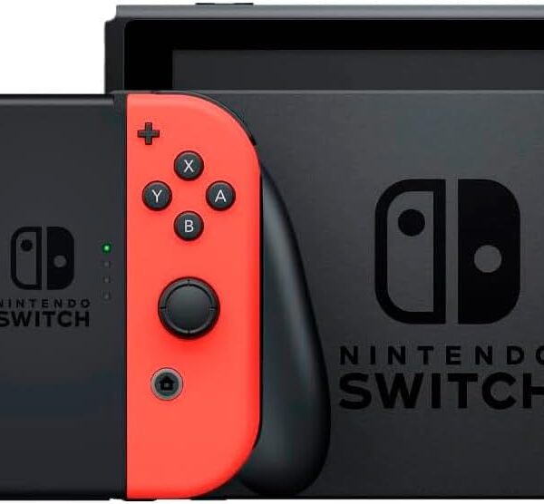 Nintendo, Console, Nintendo Switch, Nacional, V2, Portátil e Doméstico, Bateria de até 9 Horas, Inclui Joy-Con com Suporte e Alças, 1 ano de Garantia, Azul Neon e Vermelho Neon