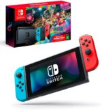 Nintendo Switch com Mario Kart 8 Deluxe e 3 meses online: jogue no modo portátil ou TV com até 9 horas de bateria.