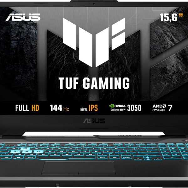 Notebook Gamer ASUS TUF Gaming A15, RTX3050 AMD RYZEN 7, 16 GB, 512 GB SSD, W11 Home, 15.6'' IPS 144Hz, Graphite Black - FA506NCG-HN217W