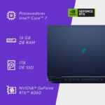 Notebook Gamer Dell Alienware 16 Aurora AC16250 AC16-C7240H-U40 16" WQXGA Intel Core7 16GB 1TBSSD NVIDIA RTX4050 Linux - Imagem 2