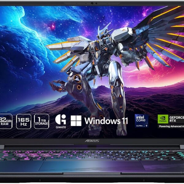 Notebook Gamer Gigabyte Elite com Intel Core Ultra 9, RTX 5070 e 32 GB DDR5 para jogos exigentes e alta performance.