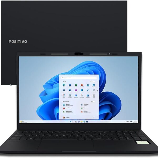 Notebook Positivo Vision R15M com Ryzen 5, 16GB, 512GB SSD e tela Full HD IPS para alta performance e produtividade.