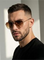 Óculos Aviador Cacife Brand com proteção UV400, estilo vintage premium e design unissex clássico. - Imagem 2