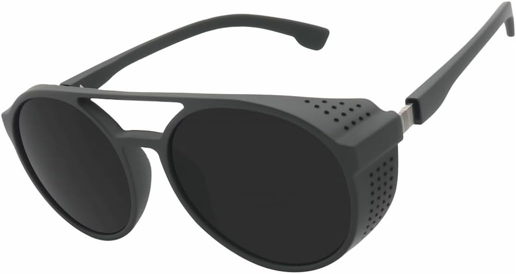Óculos Redondo Steampunk Cacife Brand com proteção UV400 e estilo Óculos Redondo Steampunk Cacife Brand com proteção UV400 e estilo vintage unissex premium