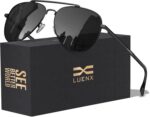 Óculos aviador LUENX com lentes polarizadas e proteção UV 400 para dirigir com mais conforto e estilo