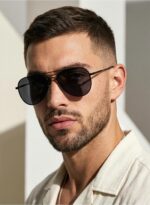 Óculos de Sol Aviador Cacife Brand com proteção UV400, estilo clássico vintage unissex e premium para compra online. - Imagem 2