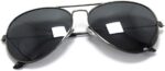 Óculos de Sol Aviador Metal com proteção UV-400, estilo unissex e ajuste confortável para uso diário.