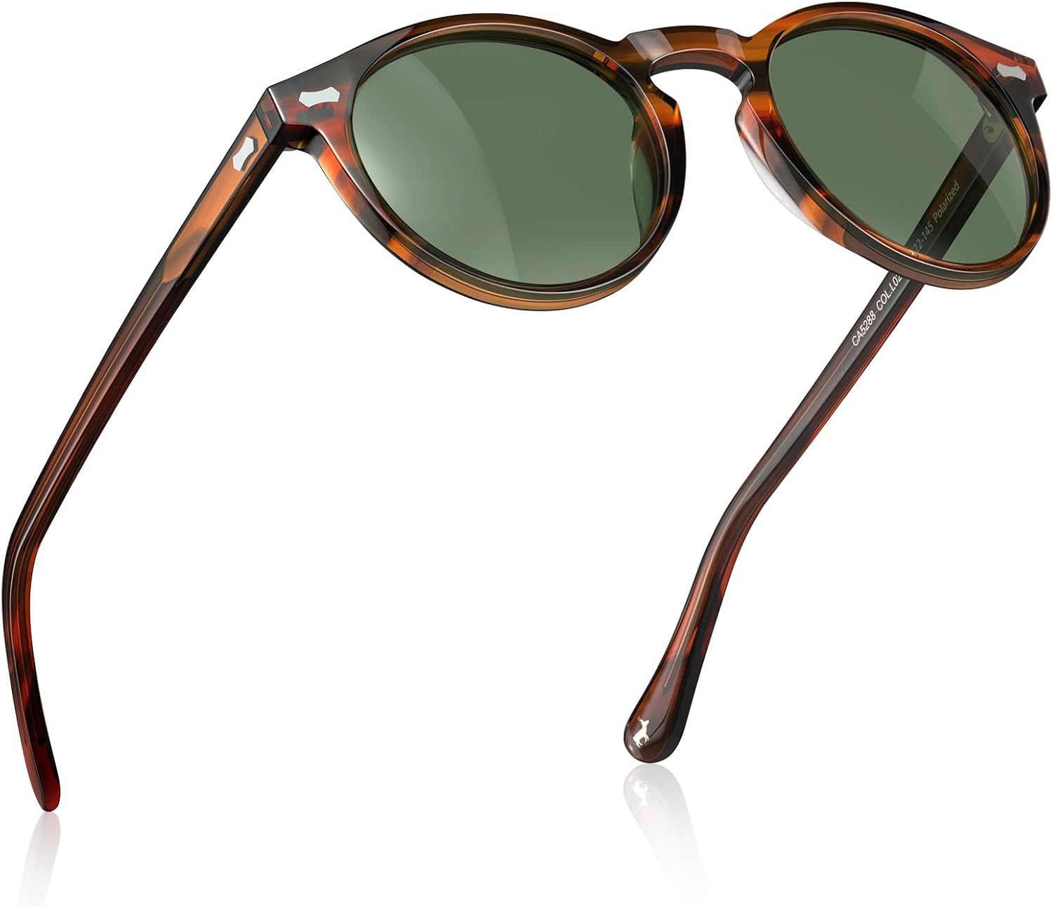 Óculos de Sol CARFIA Masculino: estilo retrô com lentes polarizadas Óculos de Sol CARFIA Masculino: estilo retrô com lentes polarizadas para proteção e conforto no dia a dia