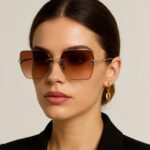 Óculos de Sol Capri UV400 Premium Quadrado Grande Unissex: estilo blogueira e proteção para todos os momentos. - Imagem 2