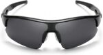 Óculos de Sol Esportivo Masculino UV400 JustGoFit: proteção e conforto para corrida com estilo espelhado.