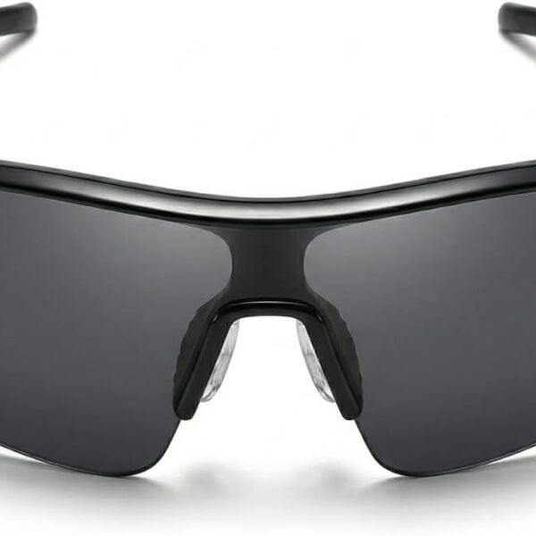 Óculos de Sol Esportivo Masculino UV400 JustGoFit: proteção e conforto para corrida com estilo espelhado.